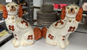 Vintage Staffordshire Porcelain Dogs