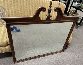 Traditional Broken Pediment Style Wall Mirror