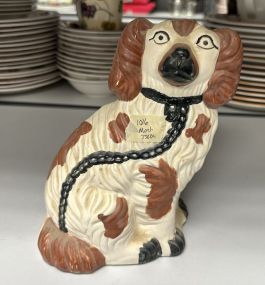 1965 Ceramic Staffordshire Style Dog