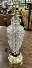 Vintage Honeycomb Glass Vase Lamp