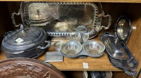 Group of Silver Plate Serving Pieces