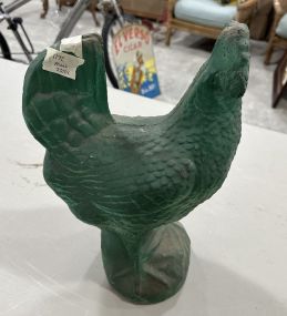 Painted Concrete Rooster Statue