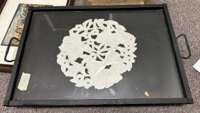 Serving Tray with Crochet
