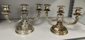 Pair of Marked 800 EM English sterling Candelabras