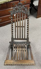 Antique English Barley Twist Folding Chair