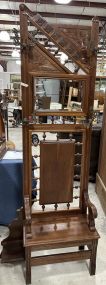 Antique Victorian Style Stick and Ball Bishop Hall Tree