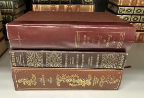 Three Gold Leather Bound Books
