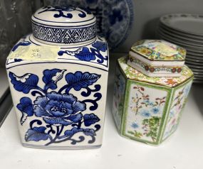 Homegoods Pottery Jar and Asian Porcelain Jar