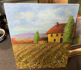 Betty Hamilton Landscape Painting of Canvas