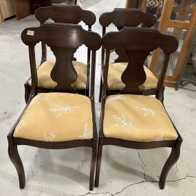 Four Vintage Traditional Mahogany Dining Chairs