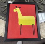 Framed Painting of Dog