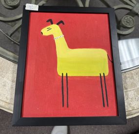 Framed Painting of Dog