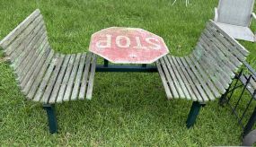 Hand Crafted Wood Table Set