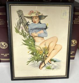 1950's J. Frederick Smith Pin UP Art Framed