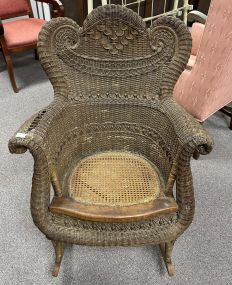 Victorian Style Wicker Rocker