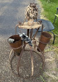Vintage Wrought Iron Figural Planter