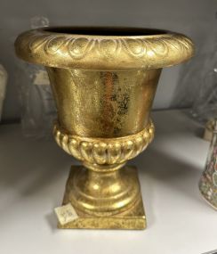 Gold Gilt Ceramic Urn