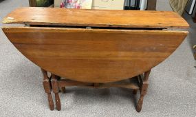 Country Farm House Gate Leg Oval Table