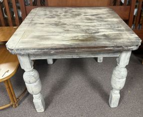 Jacobean Style White Painted Pub Table and Chairs