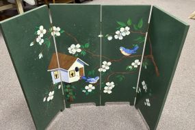Four Panel Painted Screen