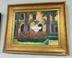 Betty Hamilton Painting of Water Fountain