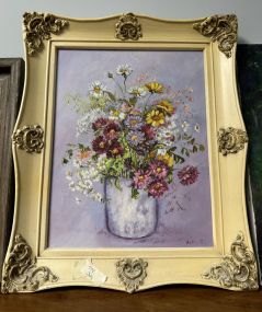 Signed Betty S. Hamilton Still Life Flowers