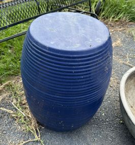 Blue Ceramic Garden Seat