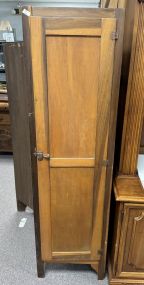 Vintage Narrow Wood Storage Cabinet