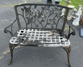 Vintage Metal Weathered Settee