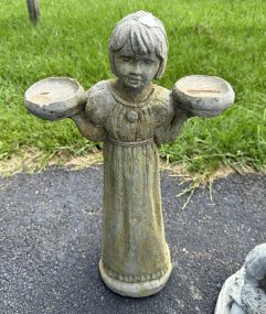 Concrete Girl Outdoor Statue