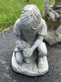 Concrete Boy Outdoor statue
