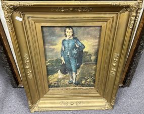 Antique Gold Gilt Framed of Blue Goy