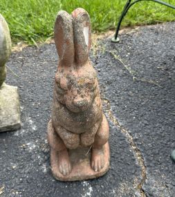 Vintage Concrete Rabbit Statue