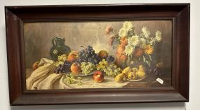 Vintage Framed Still Life of Fruit