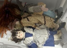 Group of Vintage Cloth and Porcelain Dolls