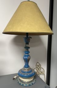 Hand Painted Blue Moroccan Style Table Lamp