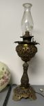 Pierced Gilt Brass Cloisonne Banquet Lamp