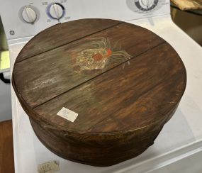 Painted Rooster Wood Sewing Box