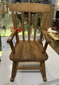 Cass Toys Mass. Doll/Childs Oak Rocker
