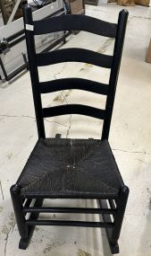 Black Painted Slat Back Rocker