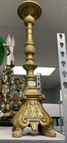 Tall Resin Gold Gilt Candle Stick