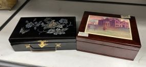 Chinese Jewelry Box and Wood Box
