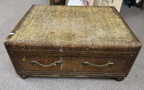 Worn Wicker Style Coffee Table