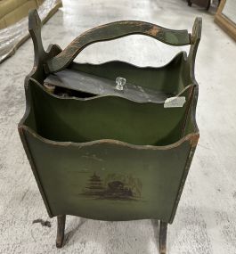 Vintage Sewing Basket Magazine Rack