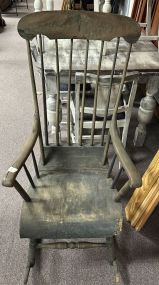 Antique Shaker Style Wood Rocker