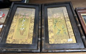 Four Framed Flower Prints