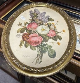 J L Lrevast Oval Flower Print