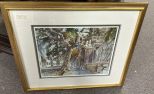 Signed Fouche City Street Print