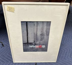 Framed Matted Signed Clothes Hanging Print