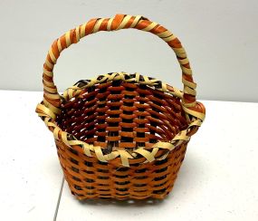 Choctaw Basket Hand Woven and Hand Cut Cane